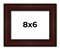8x6 Distressed Brown Picture Frame - UV Acrylic, Foam Board Backing, Hanging Hardware